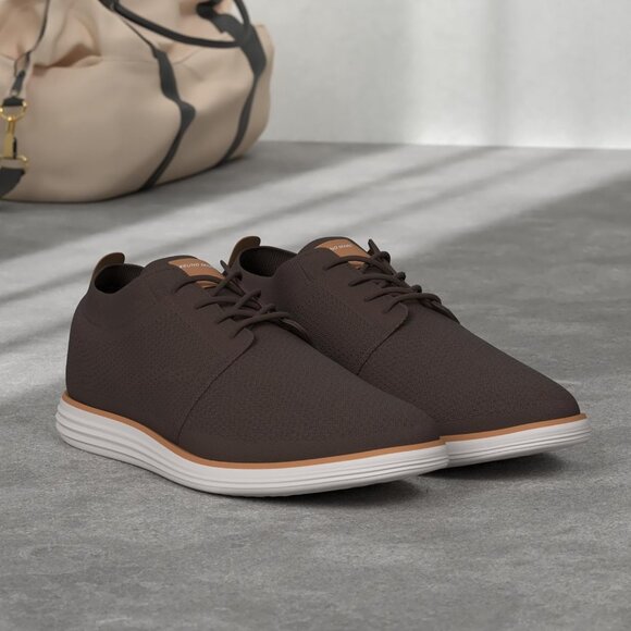 Men's Brown Knit Flex Breeze Mesh Lightweight Casual Walking Sneaker Shoes - Picture 2 of 10